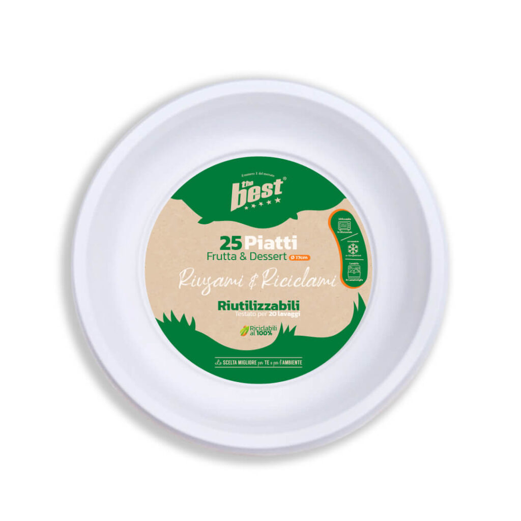 ART. 102 - THE BEST PIATTI FRUTTA BIANCHI - 25 PZ