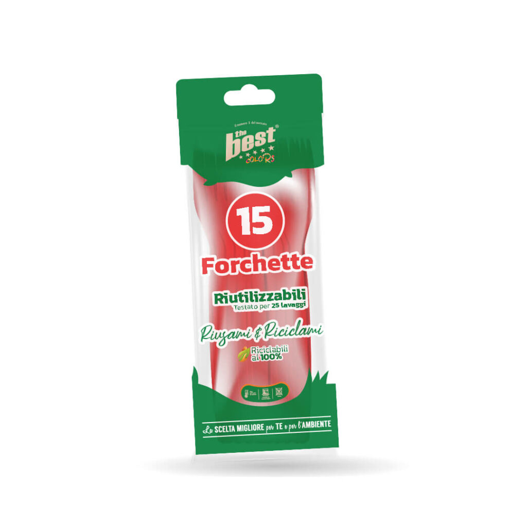 ART. 143 - THE BEST FORCHETTE ROSSO - 15 PZ