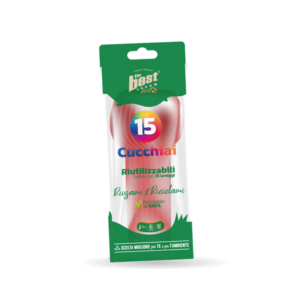 ART. 144 - THE BEST CUCCHIAI ROSSO - 15 PZ