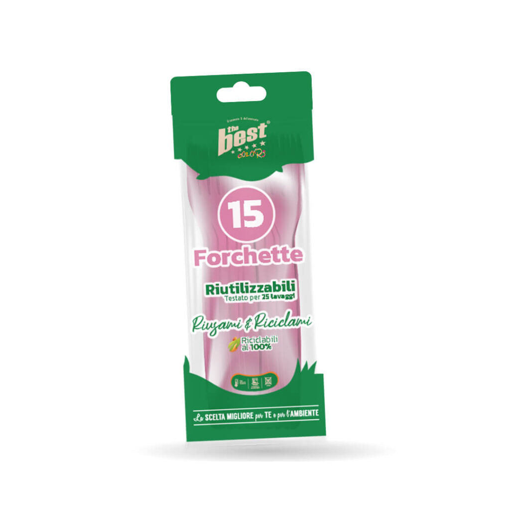 ART. 149 - THE BEST FORCHETTE ROSA - 15 PZ