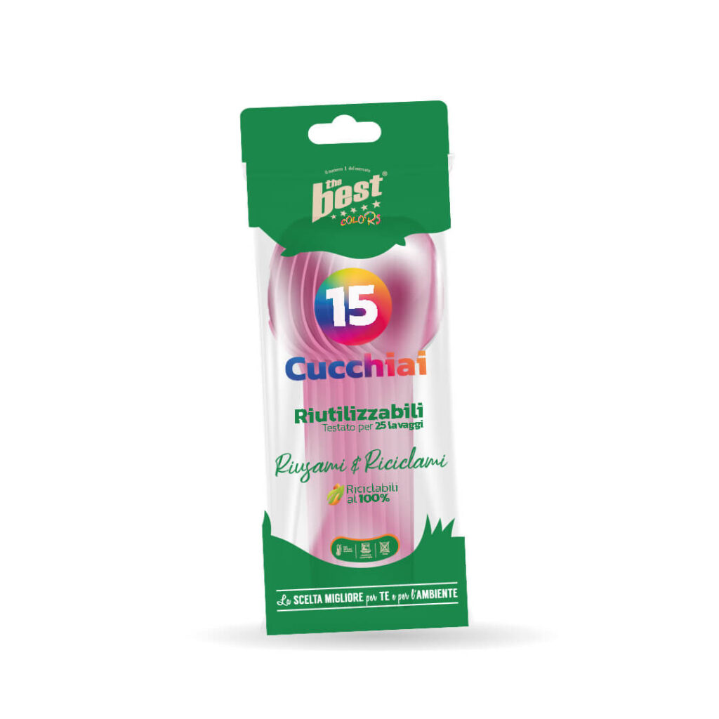ART. 162 - THE BEST CUCCHIAI FUCSIA - 15 PZ