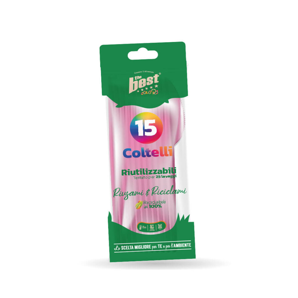 ART. 163 - THE BEST COLTELLI FUCSIA - 15 PZ