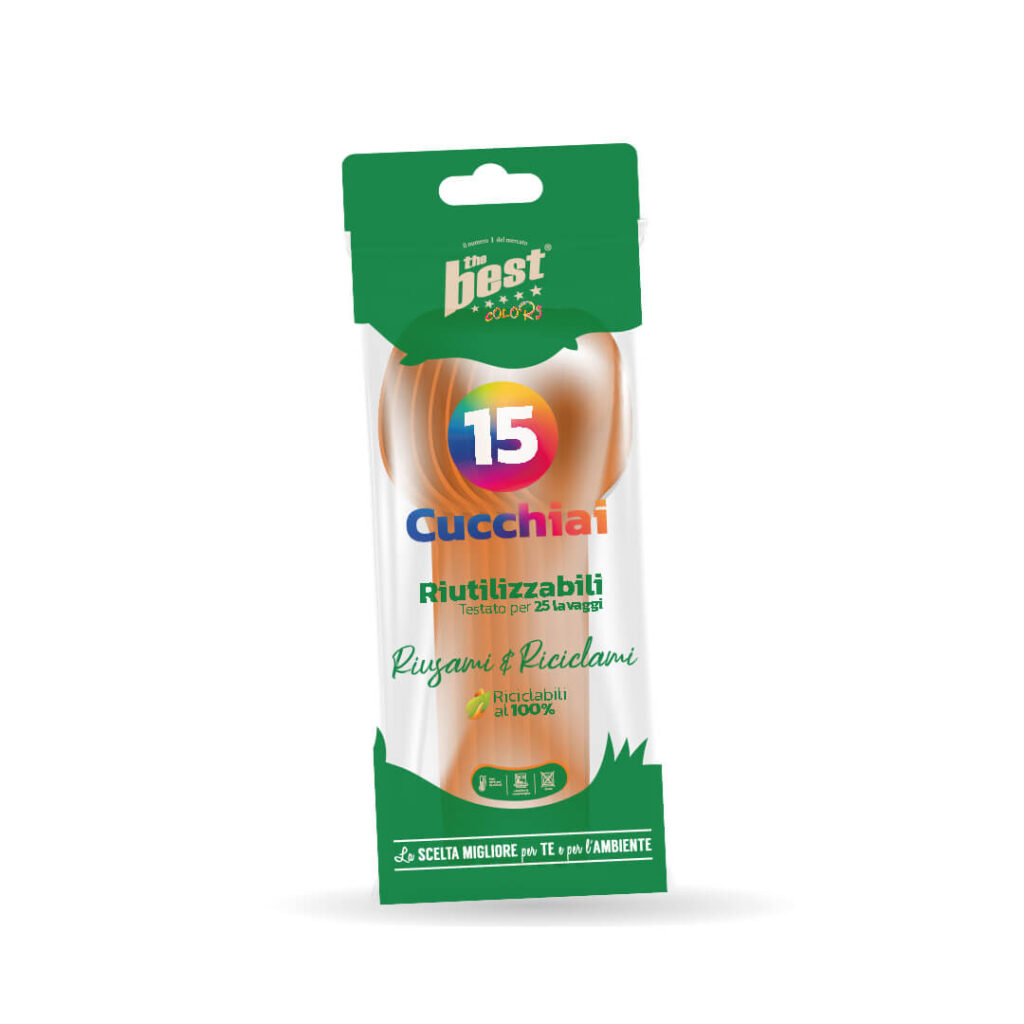 ART. 168 - THE BEST CUCCHIAI ARANCIO - 15 PZ