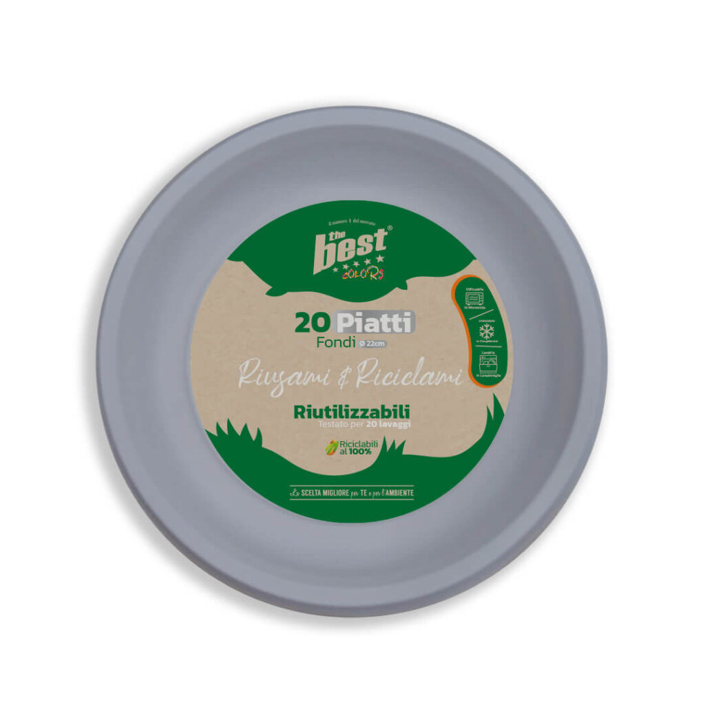 ART. 187 - THE BEST PIATTI FONDI ARGENTO - 20 PZ