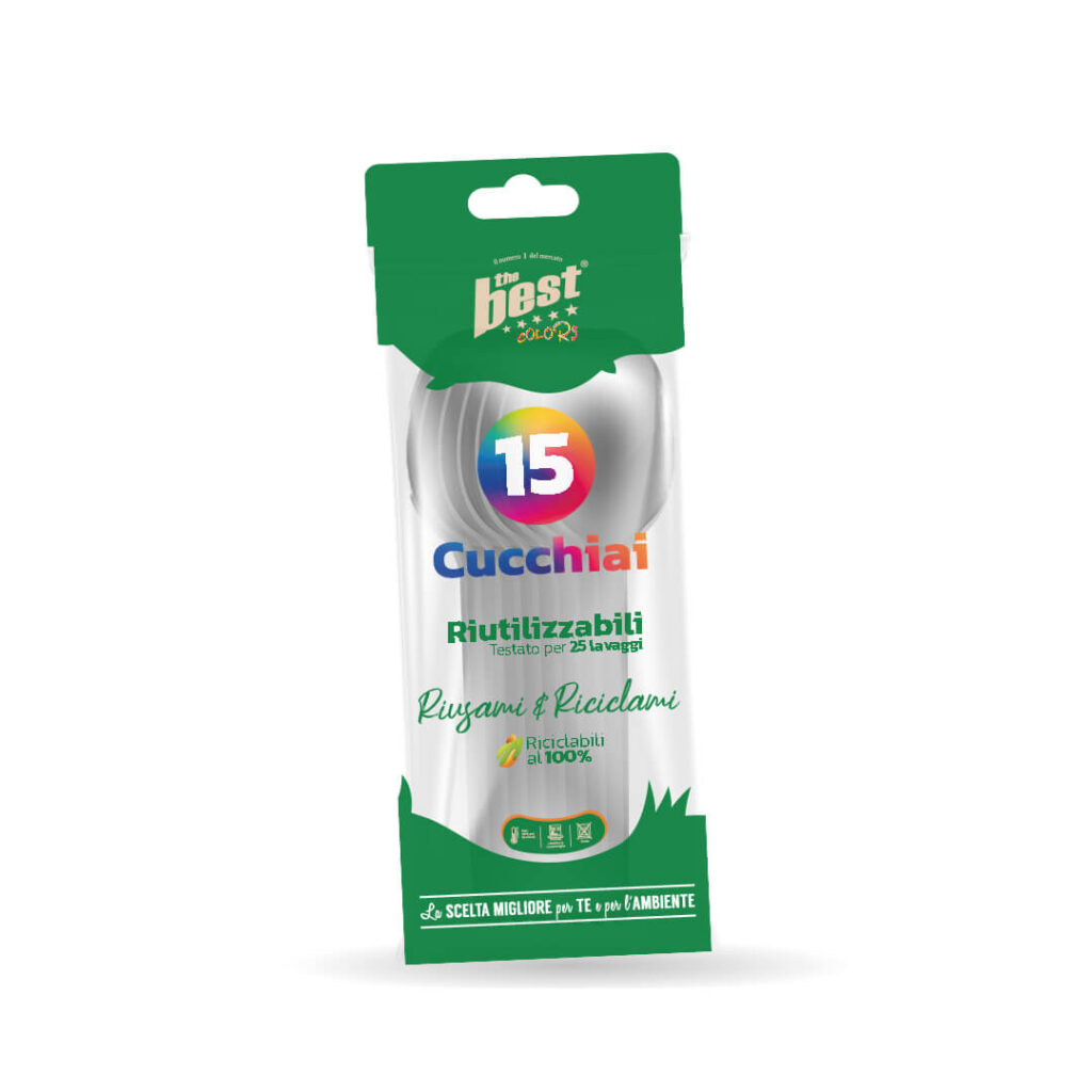 ART. 195 - THE BEST CUCCHIAI ARGENTO - 15 PZ