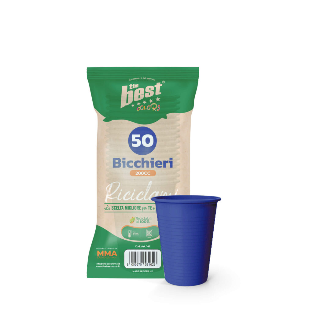ART. 141 - THE BEST BICCHIERI BLU - 50 PZ